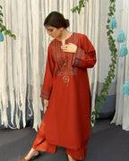 UROOJ  EMB 3Pc With MONAR DUPPATA