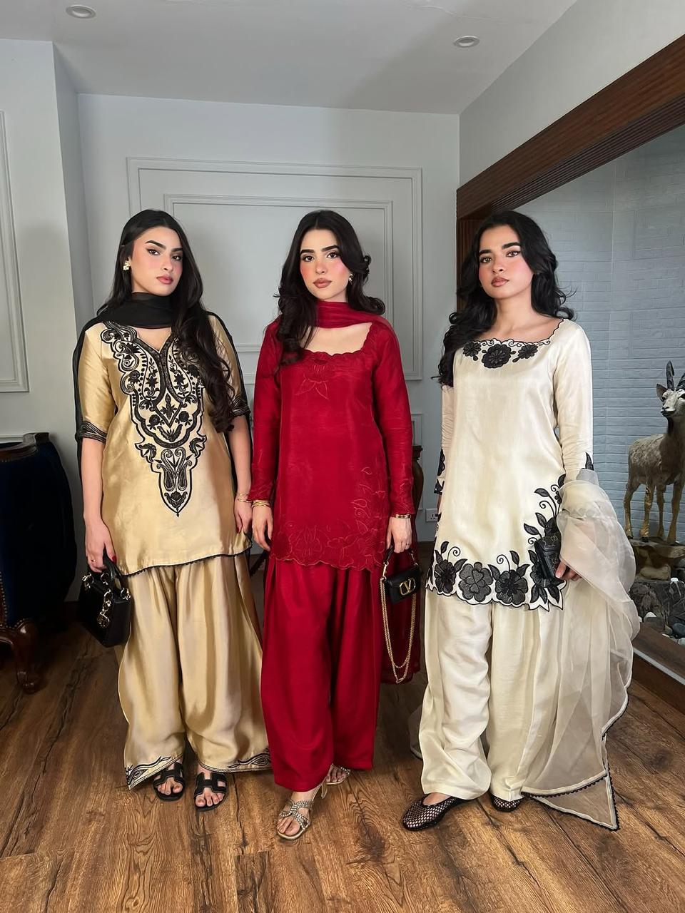 ZOUQ 3PC ( FARSHI SHALWAR )