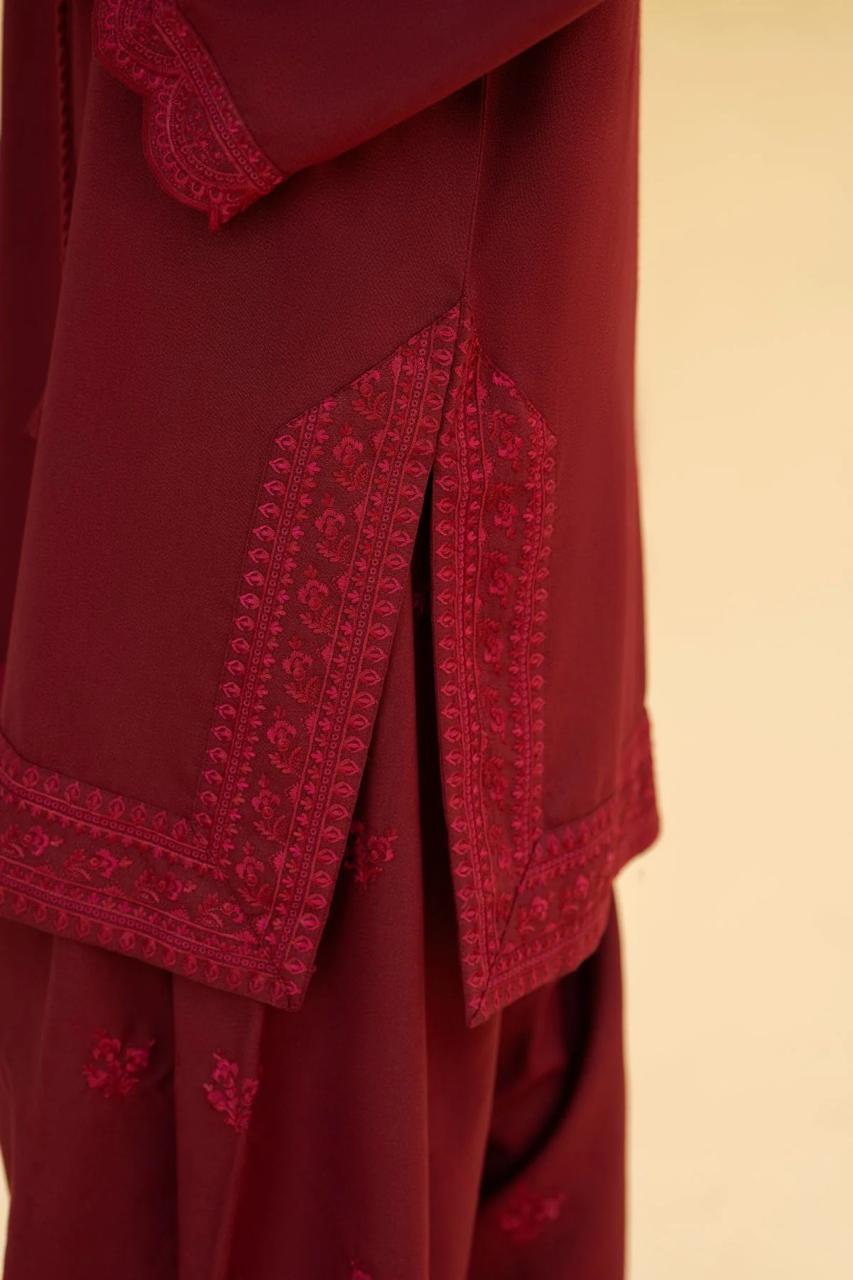 MEHERZA 3PC WITH SHAWAL ( FARSHI SHALWAR )