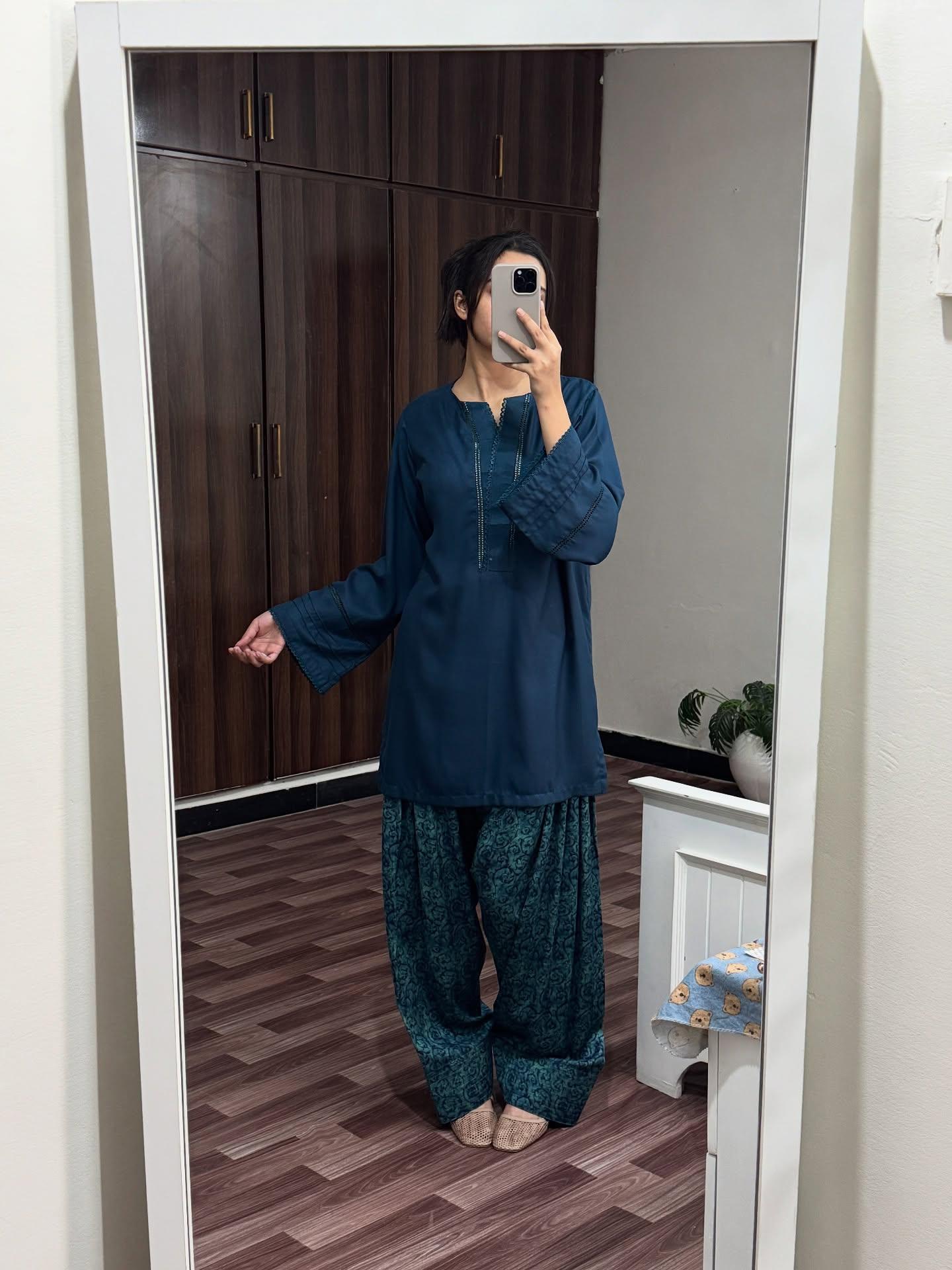 BLUE SET ( FARSHI SHALWAR )