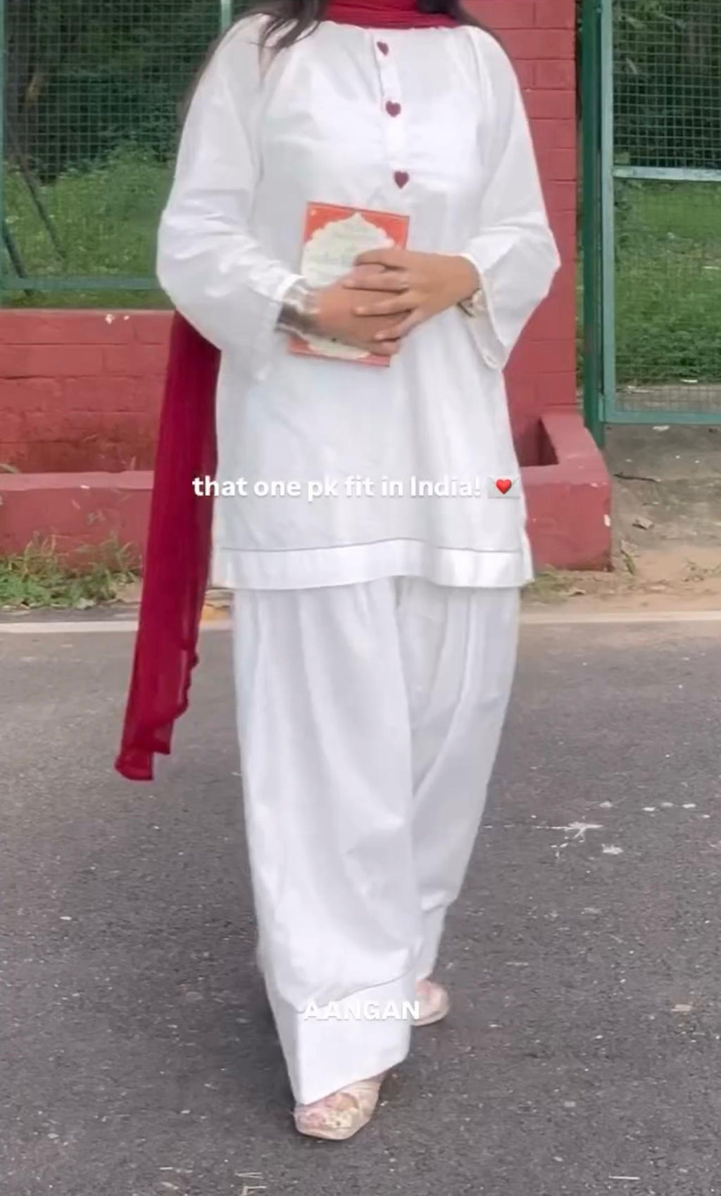 WHITE HEART 3PC ( FARSHI SHALWAR )