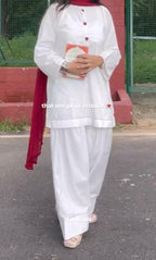 WHITE HEART 3PC ( FARSHI SHALWAR )
